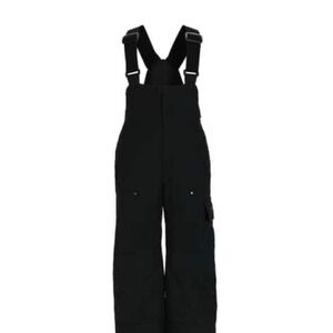 NWT Obermeyer Volt Insulated Black Ski Snow Bib Overalls Pants Kids Boys Size